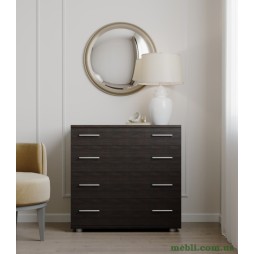 Маленький комод Еверест на 4 ящики К-1 80х45х73 венге темний (телескопи)