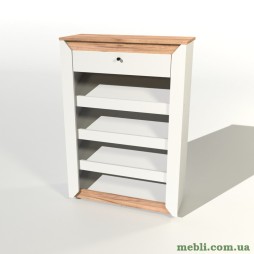 Тумба для взуття Еверест Нордік-800 80х32х113 Білий/Дуб крафт золотий