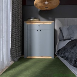 Тумба закрита Еверест Нордік-800 80х38х100 Графіт/Дуб крафт золотий