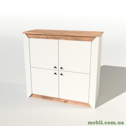 Тумба 4-х дверна закрита Еверест Нордік-980 98х38х92 Білий/Дуб крафт золотий