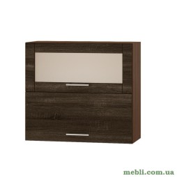 Кухонний модуль верхній вітрина Еверест Оптіма ВВГ14-800 Дуб трюфель 80х30х72