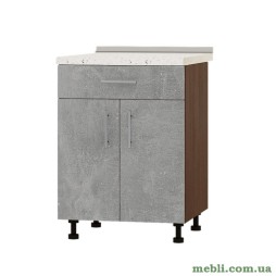 Кухонний модуль нижній із шухлядою Еверест Оптіма Н75-600 Бетон (без стільниці) 60х47х82