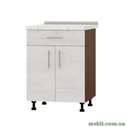 Кухонний модуль нижній із шухлядою Еверест Оптіма Н75-600 Дуб крафт білий (без стільниці) 60х47х82