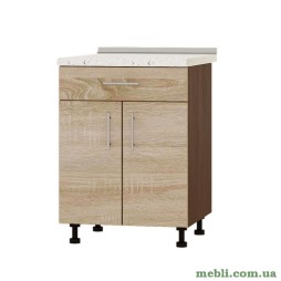 Кухонний модуль нижній із шухлядою Еверест Оптіма Н75-600 Дуб сонома (без стільниці) 60х47х82