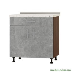 Кухонний модуль нижній із шухлядою Еверест Оптіма Н75-800 Бетон (без стільниці) 80х47х82