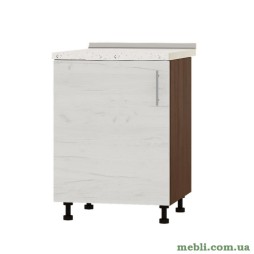 Кухонний модуль під мийку Еверест Оптіма Н79-600 Дуб крафт білий (без стільниці) 60х47х82