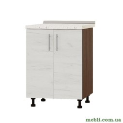 Кухонний модуль під мийку Еверест Оптіма Н84-600 Дуб крафт білий (без стільниці) 60х47х82