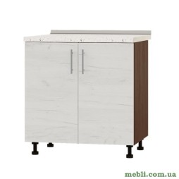 Кухонний модуль під мийку Еверест Оптіма Н84-800 Дуб крафт білий (без стільниці) 80х47х82