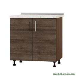 Кухонний модуль під мийку Еверест Оптіма Н84-800 Дуб шамоні темний (без стільниці) 80х47х82