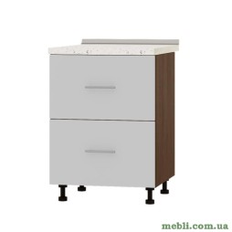 Кухонний модуль нижній на 2 ящики Еверест Оптіма Н86-600 Німфея альба (без стільниці) 60х47х82