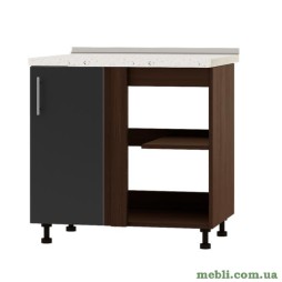 Кухонний модуль кутовий Еверест Оптіма Н89-845 Антрацит (без стільниці) 85х47х82