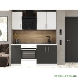 Кухня модульна Еверест Оптіма набір №1 Німфея альба+Антрацит 1,8 м