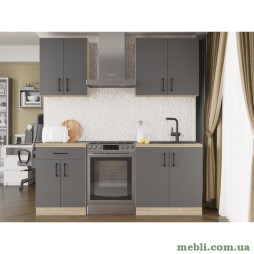 Кухня модульна Еверест Оптіма набір №2 Графіт 2 м