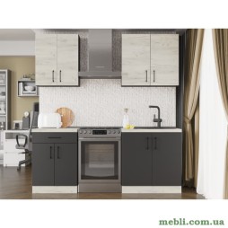 Кухня модульна Еверест Оптіма набір №2 Дуб крафт білий+Антрацит 2 м