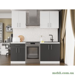 Кухня модульна Еверест Оптіма набір №2 Німфея альба+Антрацит 2 м