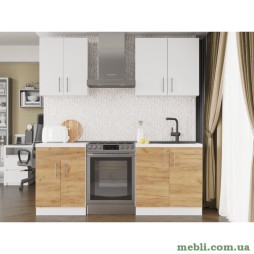 Кухня модульна Еверест Оптіма набір №2 Німфея альба+Дуб крафт золотий 2 м