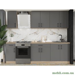 Кухня модульна Еверест Оптіма набір №3 Графіт 2,6 м