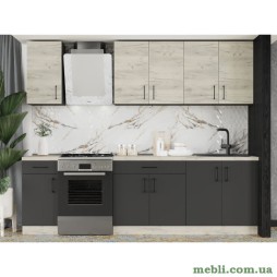 Кухня модульна Еверест Оптіма набір №3 Дуб крафт білий+Антрацит 2,6 м