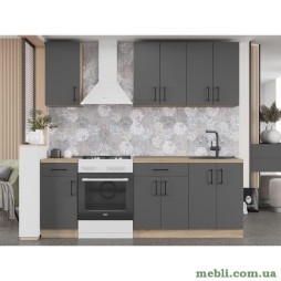 Кухня модульна Еверест Оптіма набір №4 Графіт 2,2 м