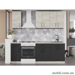 Кухня модульна Еверест Оптіма набір №4 Дуб крафт білий+Антрацит 2,2 м