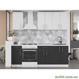 Кухня модульна Еверест Оптіма набір №4 Німфея альба+Антрацит 2,2 м