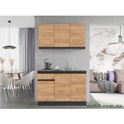 Кухня модульна Еверест Оптіма набір №5 Дуб крафт золотий 1,2 м