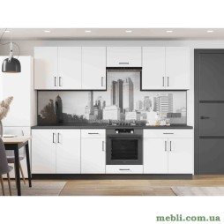 Кухня модульна Еверест Оптіма набір №6 Білий 2,6 м