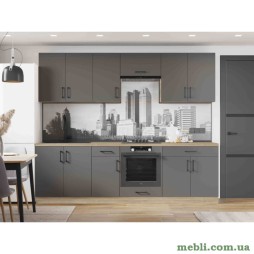 Кухня модульна Еверест Оптіма набір №6 Графіт 2,6 м