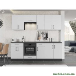 Кухня модульна Еверест Оптіма набір №7 Білий 2,4 м