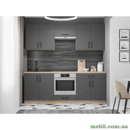 Кухня модульна Еверест Оптіма набір №8 Графіт 2,2 м
