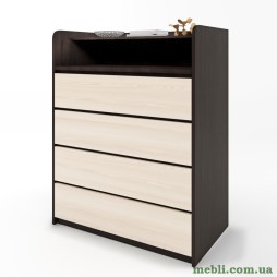 Комод пеленальний Еверест 80х45х101 венге/дуб молочний (телескопи)