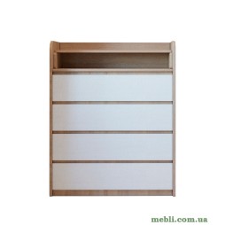 Комод пеленальний Еверест 80х45х101 сонома/білий (телескопи)