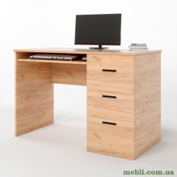 Стіл письмовий Еверест Соната (110х55х75,5) дуб крафт золотий