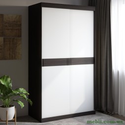 Шафа-купе Еверест Соната 1200 дводверна 120х60х217 венге темний+білий