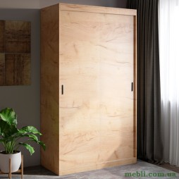 Шафа-купе Еверест Соната 1400 дводверна 140х60х217 дуб крафт золотий