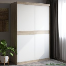 Шафа-купе Еверест Соната 1400 дводверна 140х60х217 дуб сонома+білий