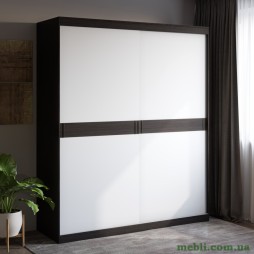 Шафа-купе Еверест Соната 1800 дводверна 180х60х217 венге темний+білий