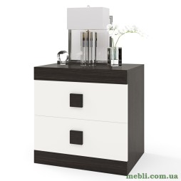 Тумба біля ліжка Еверест Соната 50х38х50 венге темний/білий