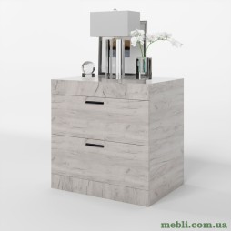 Тумба приліжкова Еверест Соната 50х38х50 дуб крафт білий