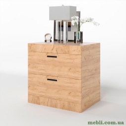 Тумба приліжкова Еверест Соната 50х38х50 дуб крафт золотий