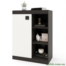 Тумба офісна відкрита Еверест Соната 70х38х93 венге темний/білий