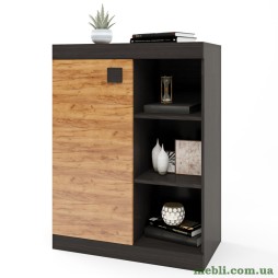 Тумба офісна відкрита Еверест Соната 70х38х93 венге темний/дуб крафт золотий