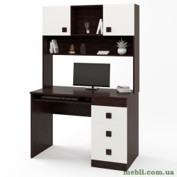 Письмовий стіл з надбудовою Еверест Соната венге темний/білий