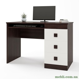 Стіл письмовий Еверест Соната венге темний/білий