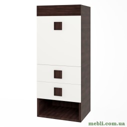 Шафа-пенал надбудова Еверест Соната венге темний/білий