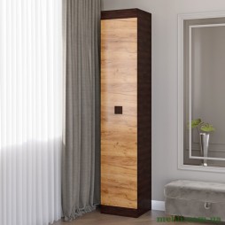 Шафа-пенал закрита Еверест Соната венге темний/дуб крафт золотий