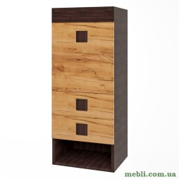 Шафа-пенал надбудова Еверест Соната венге темний/дуб крафт золотий