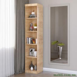 Шафа-пенал відкритий Еверест Соната дуб крафт золотий