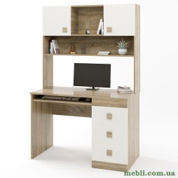 Письмовий стіл з надбудовою Еверест Соната дуб сонома/білий