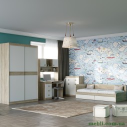 Спальня Дитяча Еверест Соната Комплект 2 (модульна - 5 елементів) дуб сонома/білий